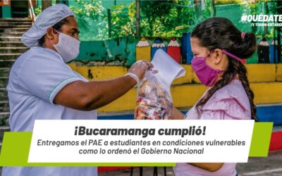 ¡Bucaramanga cumplió! Entregamos el PAE a estudiantes en condiciones vulnerables como lo ordenó el Gobierno Nacional