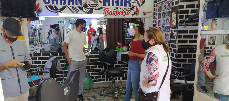 Con operativo sorpresa Alcaldía de Bucaramanga verifica que se cumplan medidas de bioseguridad en las barberías