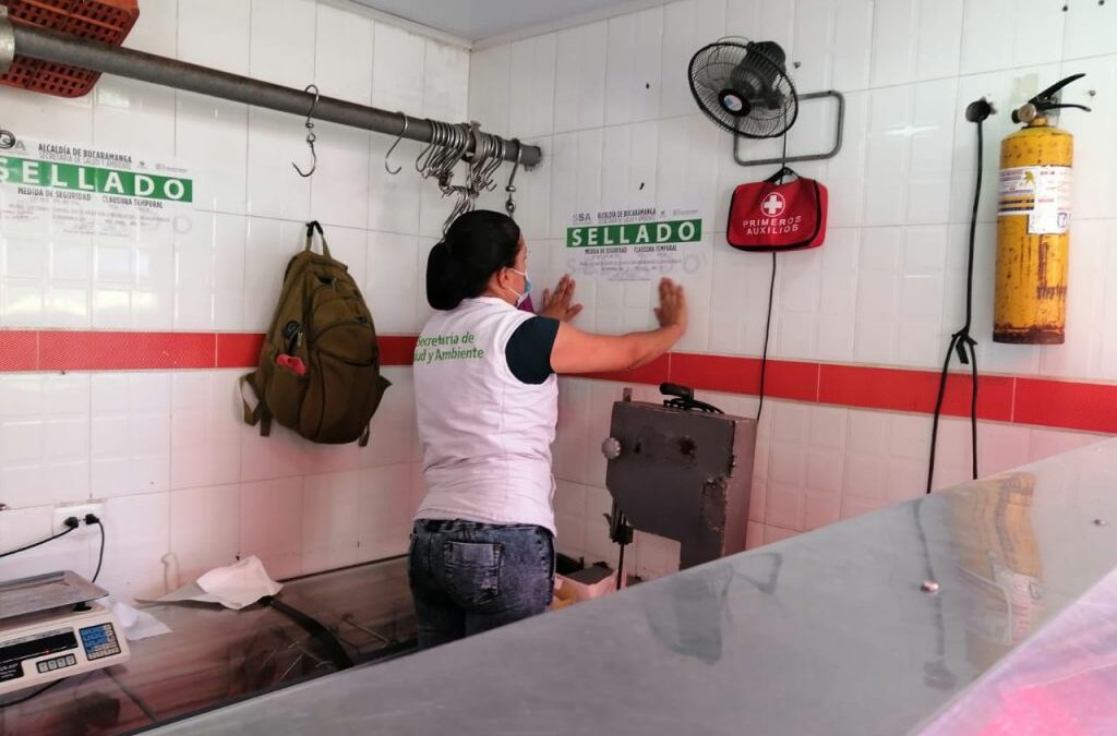 Seis expendios de carne fueron sellados en Bucaramanga